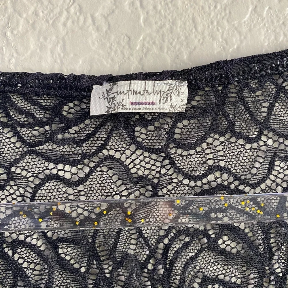 Free People Intimately In My Head Bodysuit | Black Lace Bodysuit | NWOT Lace Top
